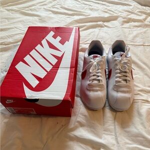 Nike Red and White Athletic Shoes